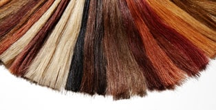 Various hair color samples